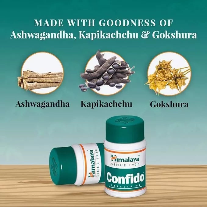 Himalaya Confido 3 Pack (180 Tabs) – Men’s Health & Wellness – Free Shipping