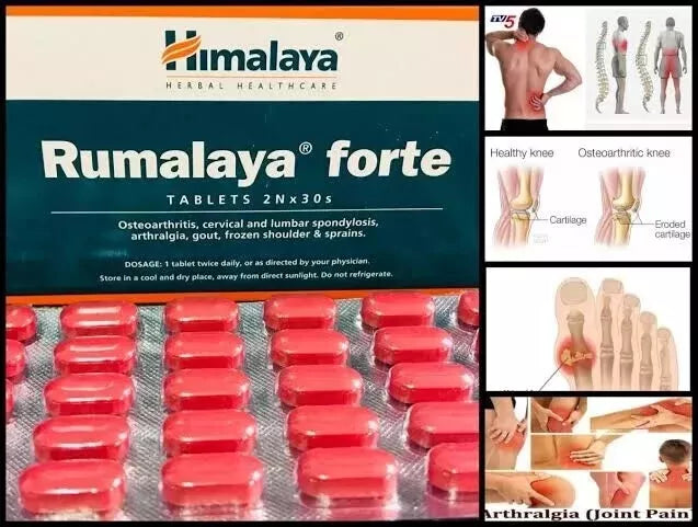 Himalaya Rumalaya Forte 3 Pack (180 Tabs) – Herbal Joint & Back Pain Relief