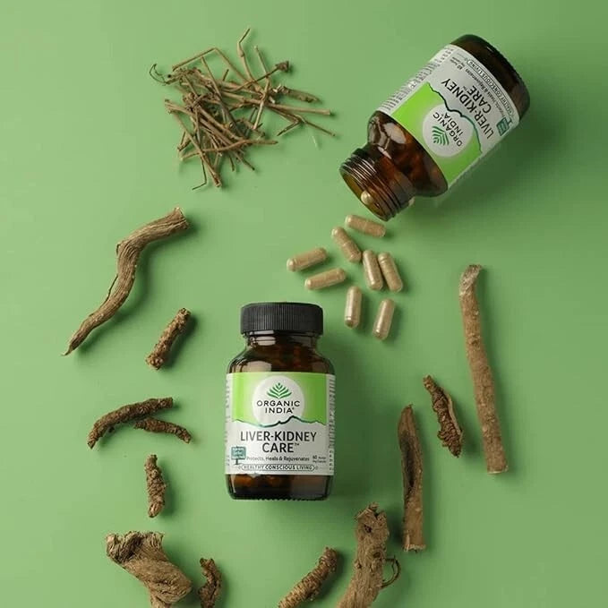 Organic India Liver & Kidney 180 Caps – Detox & Health Support Herbal Supplement