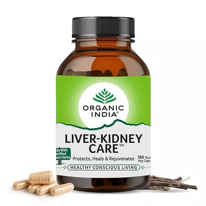 Organic India Liver & Kidney 180 Caps – Detox & Health Support Herbal Supplement