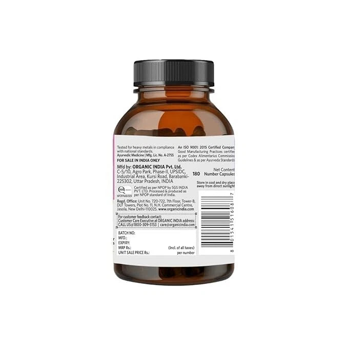Organic India Shatavari 180 Capsules Women Hormone Balance Immune Support