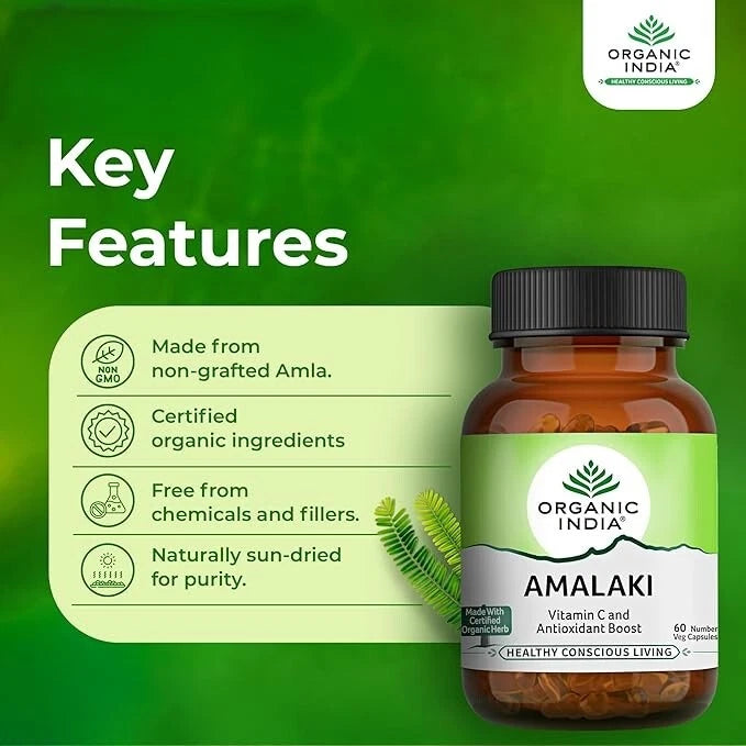 Organic India Amla Amalaki 300 Capsules (5 Pack) – Immunity & Detox Support