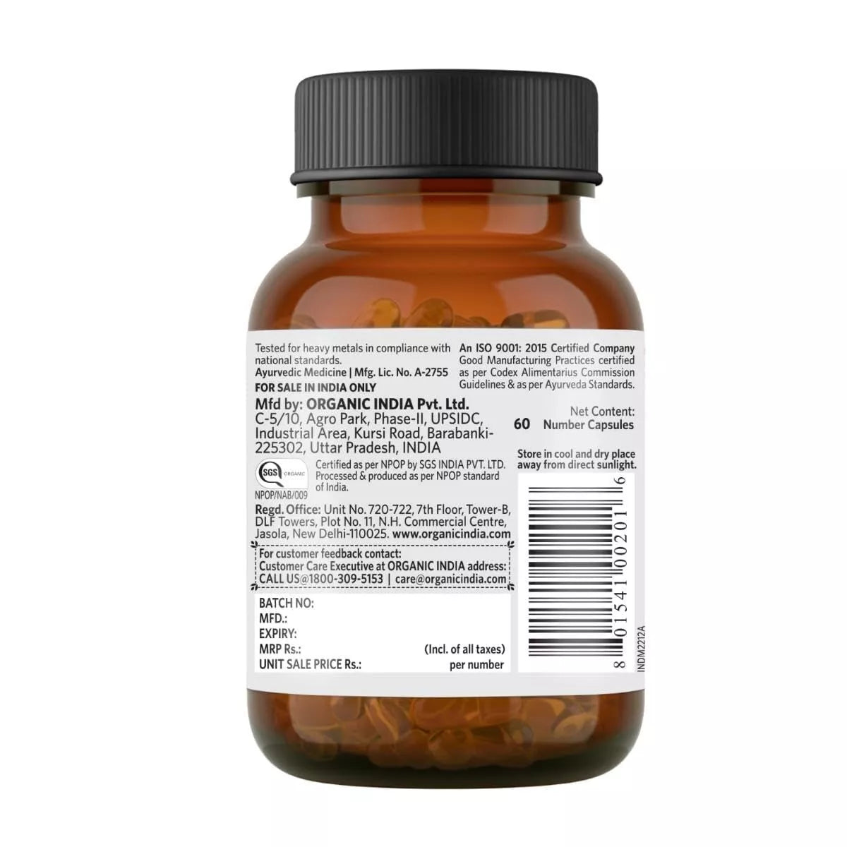 Organic India Amla Amalaki 300 Capsules (5 Pack) – Immunity & Detox Support
