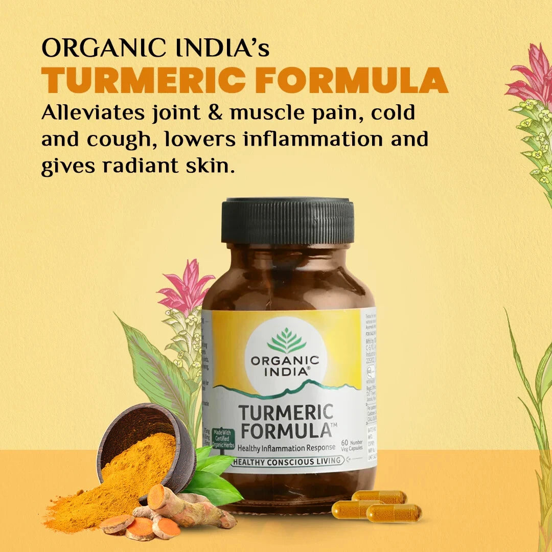 Turmeric Formula Organic India | 180 Caps | Immunity & Wellness