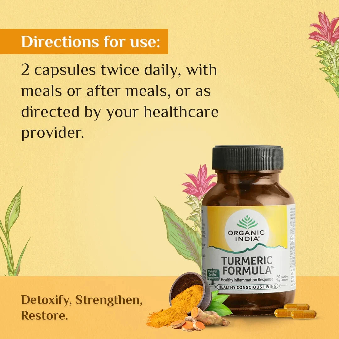 Turmeric Formula Organic India | 180 Caps | Immunity & Wellness
