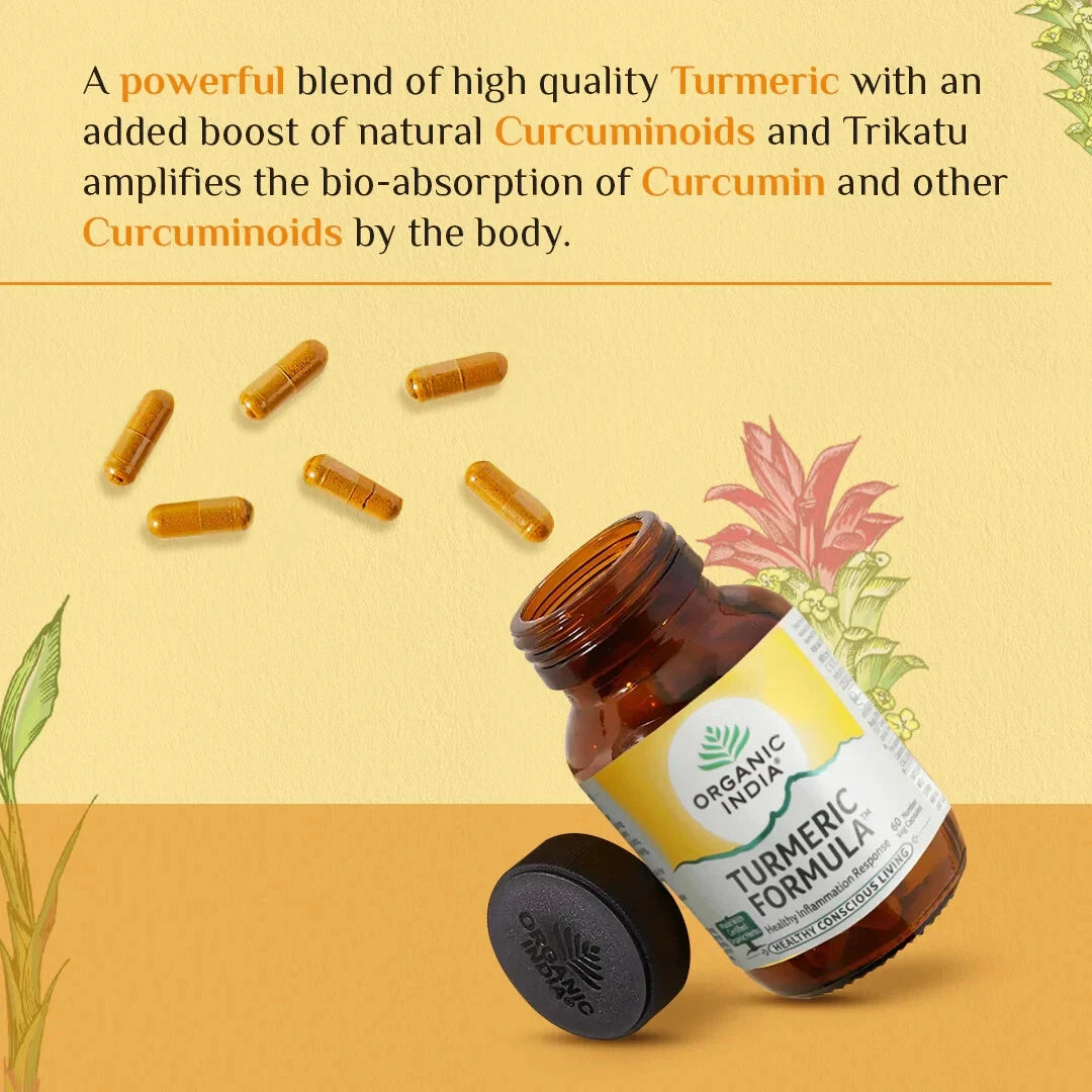 Turmeric Formula Organic India | 180 Caps | Immunity & Wellness