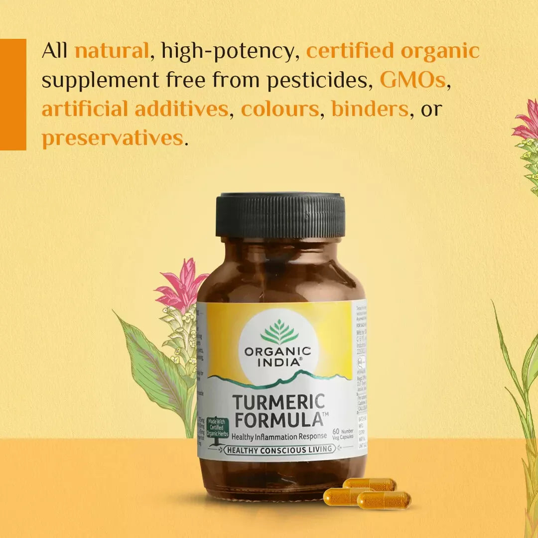 Turmeric Formula Organic India | 180 Caps | Immunity & Wellness