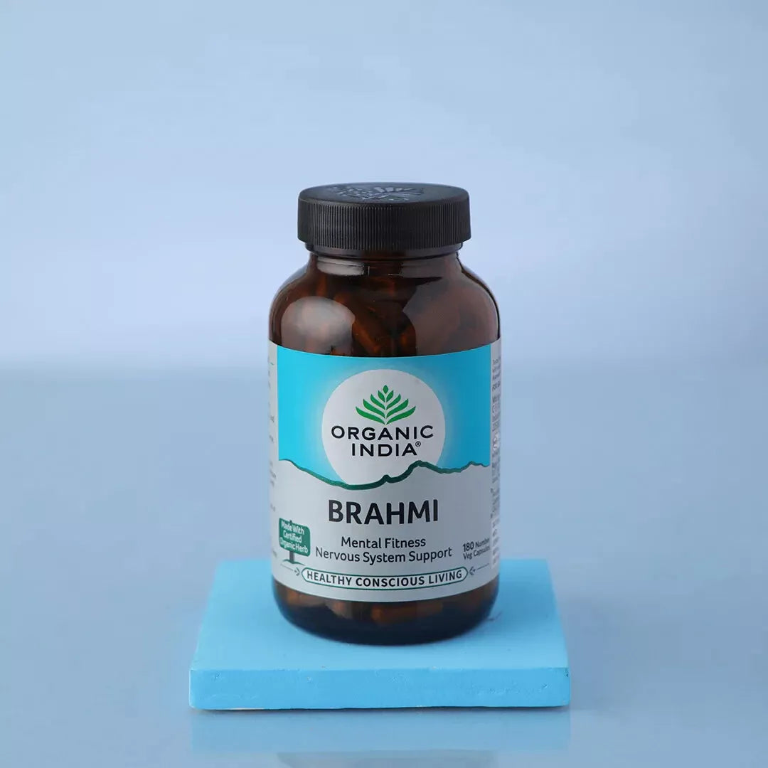 Organic India Brahmi 180 Capsules | Brain Health & Memory Support | Herbal Boost