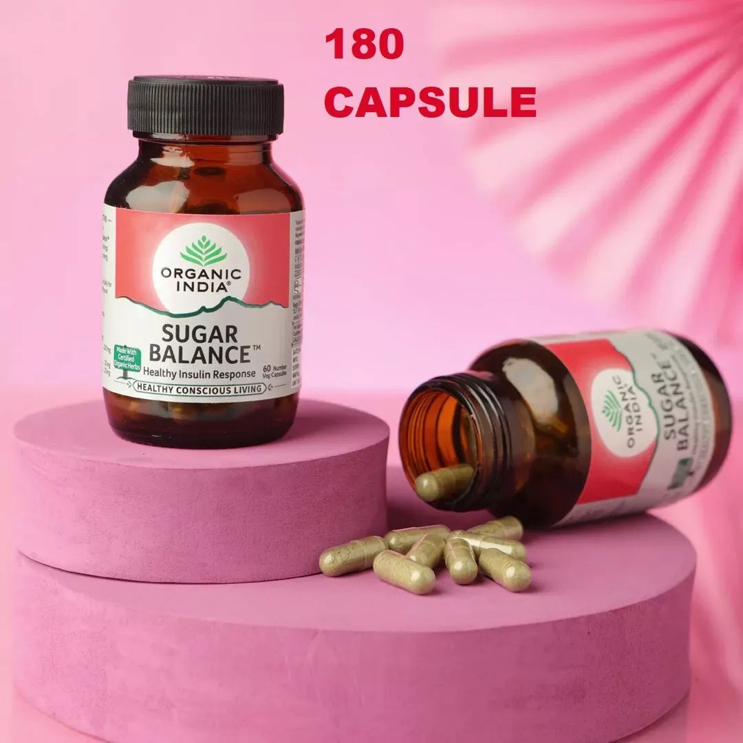 Organic India Sugar Balance 180 Capsules | Blood Sugar Support & Glucose Health