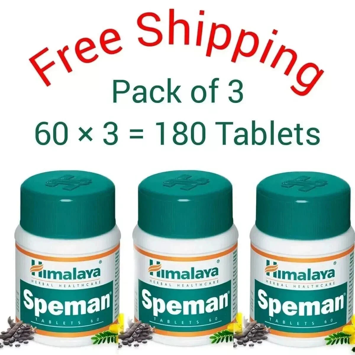 Speman Himalaya 3 boîtes (180 comprimés) | Soutien à la santé et au bien-être des hommes