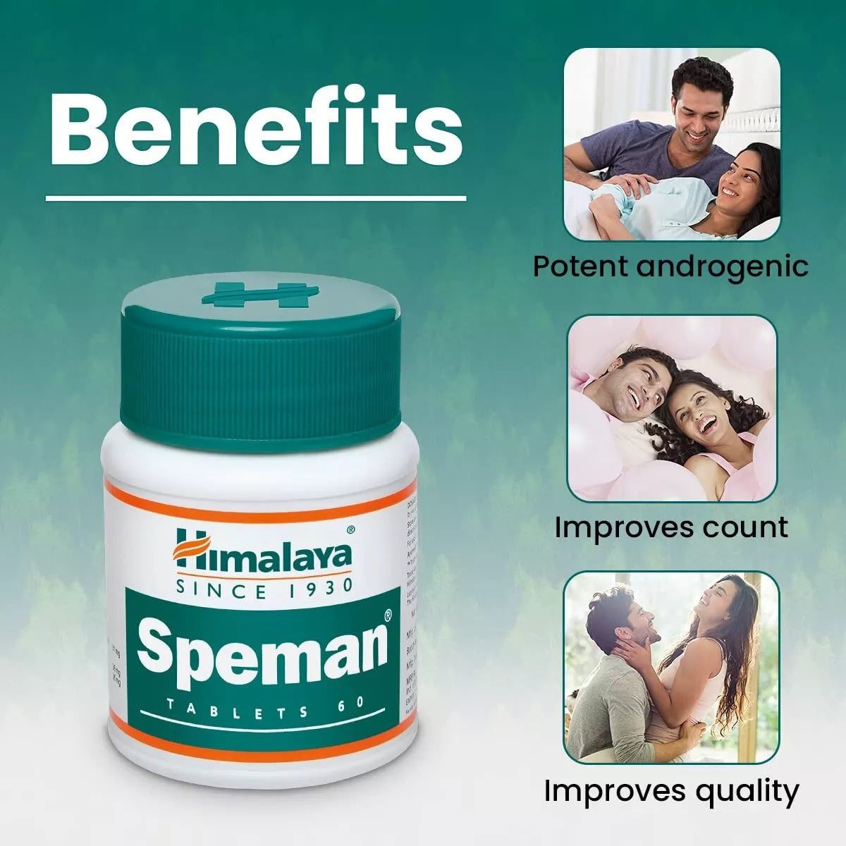 Speman Himalaya 3 boîtes (180 comprimés) | Soutien à la santé et au bien-être des hommes