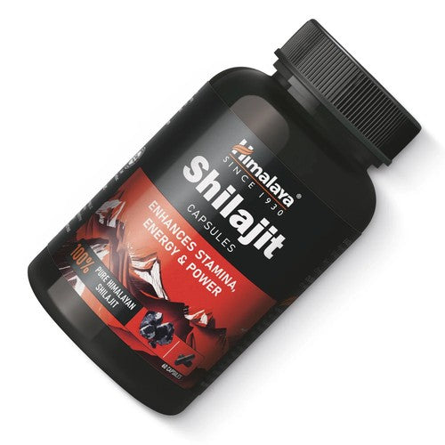 Himalaya Asphaltum (Shilajit) 60 Capsules: Natural Energy, Stamina, and Vitality Booster - Ayurvedic Herbal Supplement