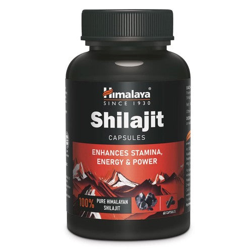 Himalaya Asphaltum (Shilajit) 60 Capsules: Natural Energy, Stamina, and Vitality Booster - Ayurvedic Herbal Supplement