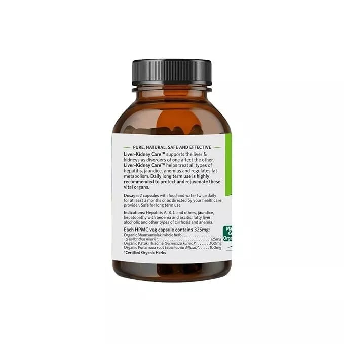 Organic India Liver & Kidney 180 Caps – Detox & Health Support Herbal Supplement