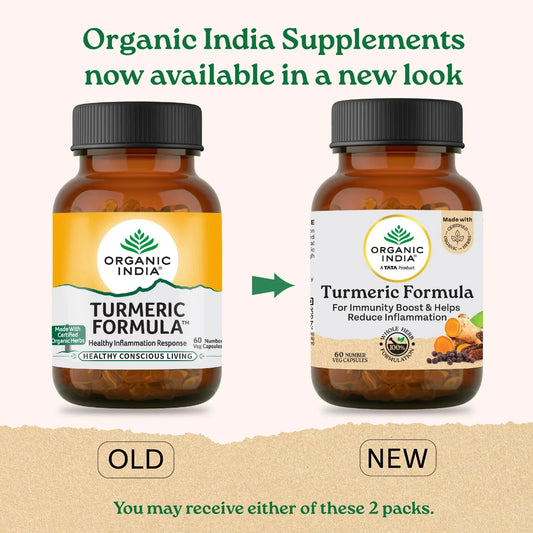 Turmeric Formula Organic India | 180 Caps | Immunity & Wellness