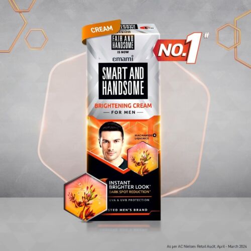 Fair & Handsome Men's Brightening & Whitening Face Cream - 3 x 60g Packs for All Skin Types, SPF 5