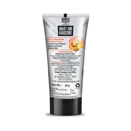 Fair & Handsome Men's Brightening & Whitening Face Cream - 3 x 60g Packs for All Skin Types, SPF 5
